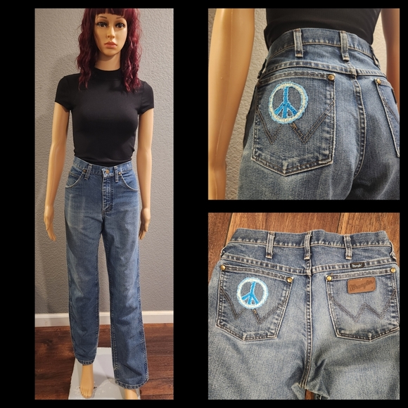 Awesome Peace Wrangler ✌️ Jeans - Picture 1 of 16